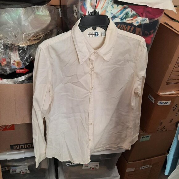 NEW ! Paul Harris Design Women 100% Cotton Top White Size M - Picture 1 of 8